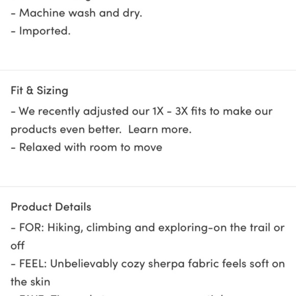 Athleta Tugga Sherpa Jacket 1x - Picture 4 of 16